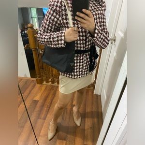 Prada shoulder bag - black and with metal handle -classy style